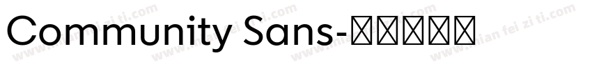 Community Sans字体转换